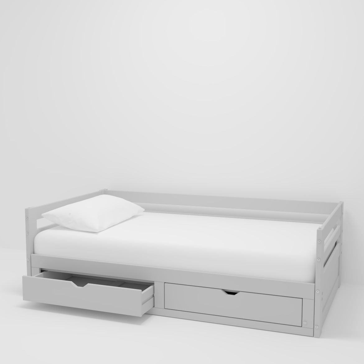 Twin to King Melody Day Kids' Bed with Storage White - Bolton Furniture