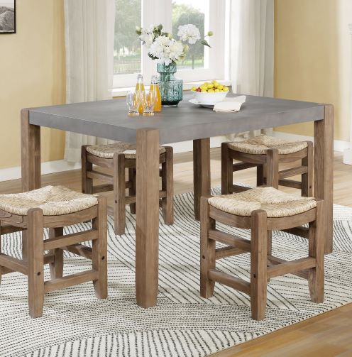 faux concrete dining table set