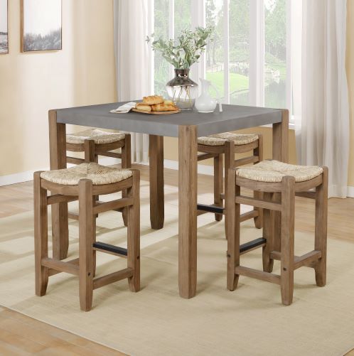 faux concrete dining table set